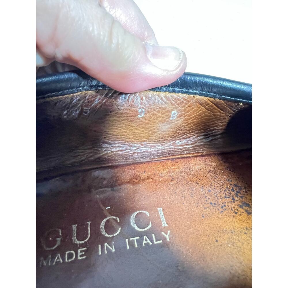 Gucci Women's Dark Brown Suede Lug Sole Horsebit Slip On Loafer Shoe Size 9 B - Picture 8 of 9